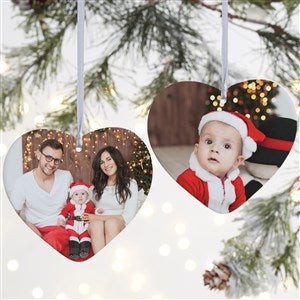 Picture Perfect Personalized Heart Ornament- 4 Matte - 2 Sided