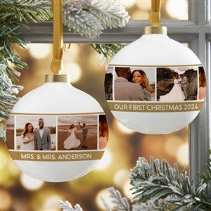 Wedding Photo Collage Personalized Ball Ornament - 49133