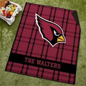 NFL Arizona Cardinals Personalized Plaid Picnic Blanket