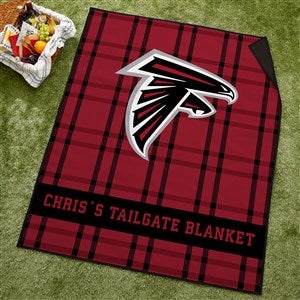 NFL Atlanta Falcons Personalized Plaid Picnic Blanket