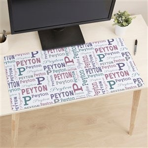 Trendy Repeating Name Personalized Desk Mat  - 49179