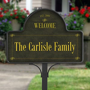 Established Family Welcome Yard Stake With Magnet