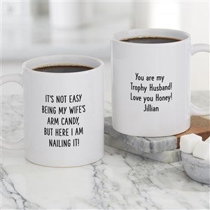Wife's Arm Candy Personalized Coffee Mugs - 49203