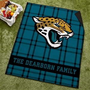 NFL Jacksonville Jaguars Personalized Plaid Picnic Blanket - 49242