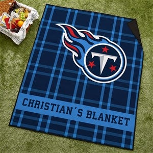 NFL Tennessee Titans Personalized Plaid Picnic Blanket - 49254