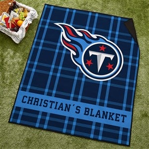 NFL Tennessee Titans Personalized Plaid Picnic Blanket