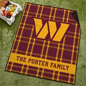 NFL Washington Football Team Personalized Plaid Picnic Blanket