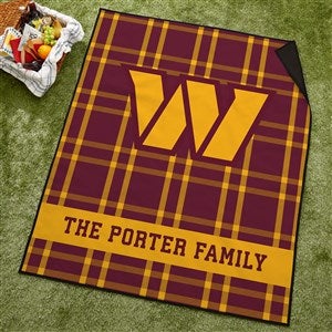 NFL Washington Football Team Personalized Plaid Picnic Blanket - 49255