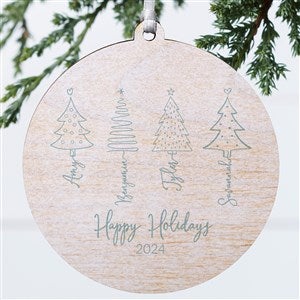 Scripted Christmas Tree Personalized Ornament