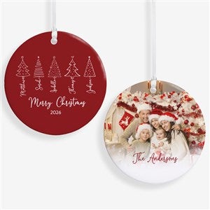 Scripted Christmas Tree Personalized Ornament - 49262