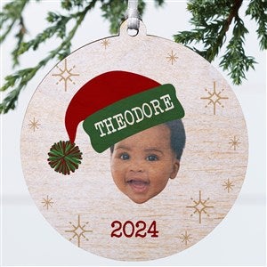 Christmas Character Personalized Photo Ornament- 3.75 Wood - 1 Sided