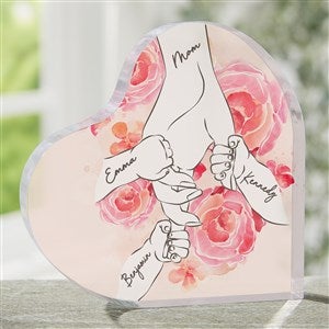 Mother's Loving Hand Personalized Colored Heart Keepsake - 49274