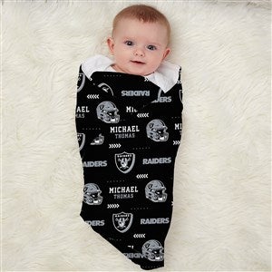 Las Vegas Raiders Personalized NFL Baby Receiving Blanket