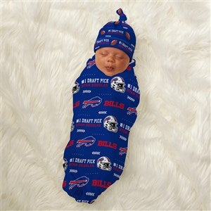 Buffalo Bills Personalized NFL Baby Hat & Receiving Blanket Set