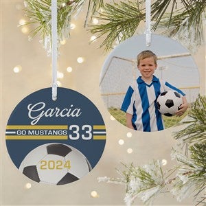 Soccer Personalized Photo Ornament-3.75 Matte - 2 Sided