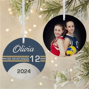 Volleyball Personalized Photo Ornament-3.75 Matte - 2 Sided