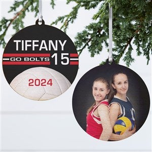 Volleyball Personalized Photo Ornament-3.75 Wood - 2 Sided