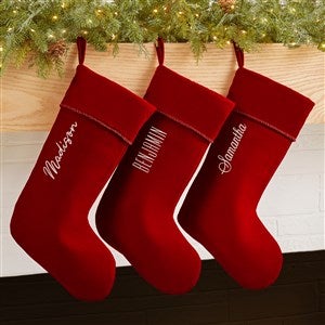 Classic Name Embroidered Christmas Stocking