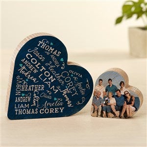 Close To Her Heart Personalized Wooden Heart - 49417