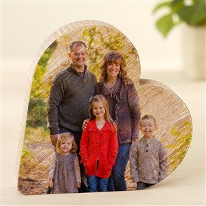 Personalized Photo Wooden Heart Keepsake Gifts - Large