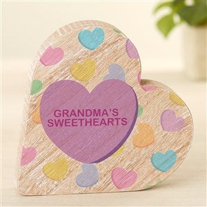 Conversation Hearts Personalized Wooden Heart - Large