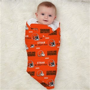 Cleveland Browns Personalized NFL Baby Receiving Blanket