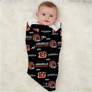 Cincinnati Bengals Personalized NFL Baby Receiving Blanket