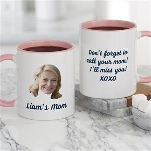 Photo Face Personalized Coffee Mug For Him - Pink