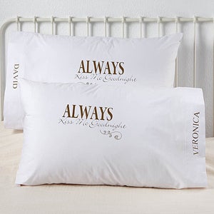 Kiss Me Goodnight Personalized Pillowcase Set