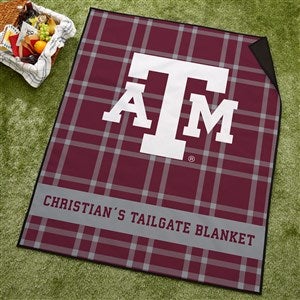 NCAA Texas A&M Aggies Personalized Plaid Picnic Blanket