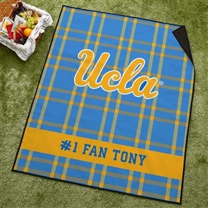 NCAA UCLA Bruins Personalized Plaid Picnic Blanket