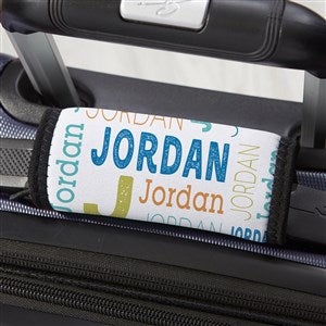 Trendy Repeating Name Personalized Luggage Handle Wrap  - 49608
