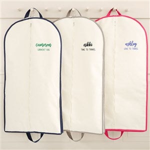 Scripty Style Embroidered Canvas Garment Bags - 49759