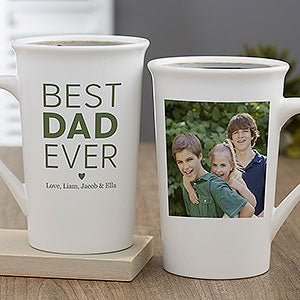 Photo Face Cutout Personalized Latte Mug
