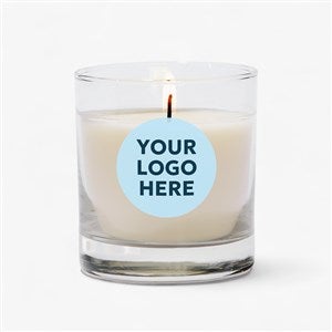 Personalized Logo and Text Glass Candle - 49951