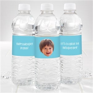 Photo Face Cutout Personalized Water Bottle Labels  - 50307