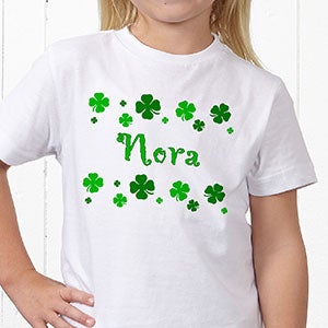 St Patricks Day Irish Kids T Shirts   Lucky Clover