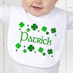 Lucky Clover Personalized Bib