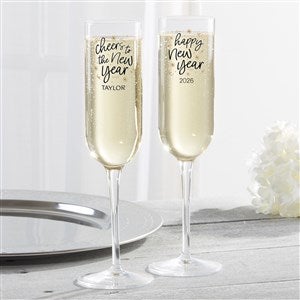 Cheers to the New Year Personalized Luigi Bormioli® Champagne Flute - 50481
