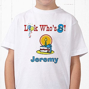 Personalized Kids Birthday T-Shirts - Birthday Boy or Girl - Youth Large (14-16) - Royal Blue