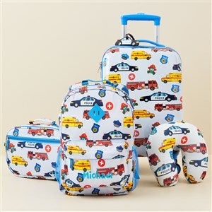 Rescue Vehicles Embroidered Kids Rolling Luggage Bag Set  - 50490