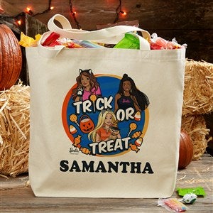 Personalized Barbie Halloween Canvas Tote Bags - Large