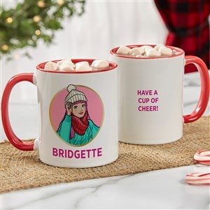 Barbie Holiday Personalized Coffee Mug - Red