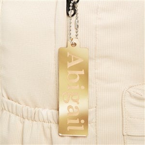 Classic Style Personalized Gold Acrylic Backpack Tag