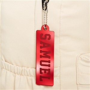 Classic Style Personalized Red Acrylic Backpack Tag