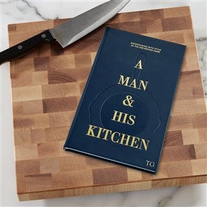 A Man & His Kitchen Personalized Leather Hardcover Book