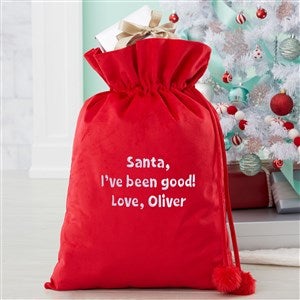 Write Your Own Embroidered Red Santa Sack