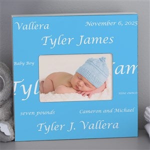 New Arrival Personalized Baby Frame - 4x6 Box - Solid