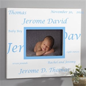 New Arrival Personalized Baby Frame - 5x7 Wall - Border