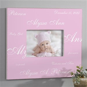 New Arrival Personalized Baby Frame - 5x7 Wall - Solid